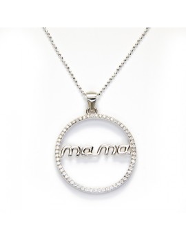 Gargantilla plata mamá