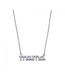 Gargantilla plata mamá